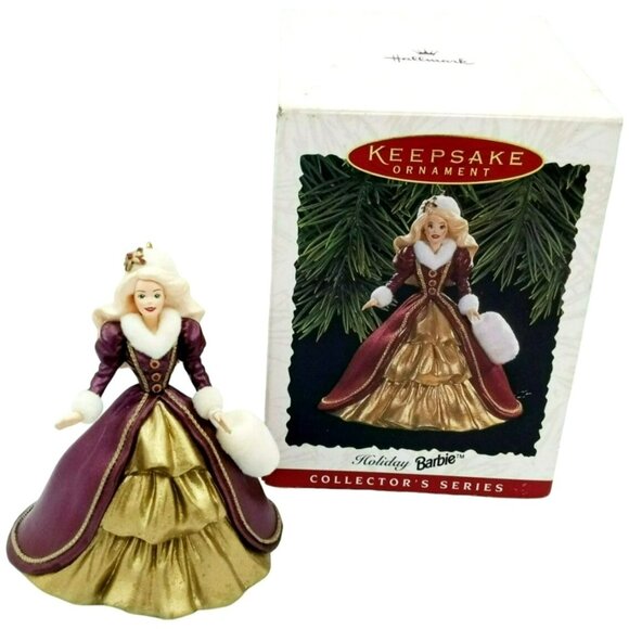 Barbie Ornament 1996 Christmas Tree Hallmark Keepsake Holiday Vintage Decor - Picture 2 of 15